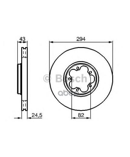 BOSCH Тормозной диск передний
