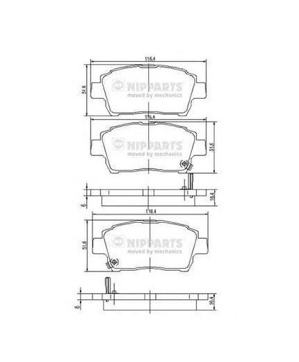 NIPPARTS Колодки дисковые 4 шт