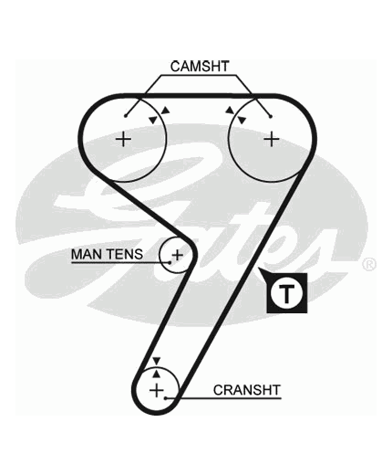 GATES Ремень ГРМ