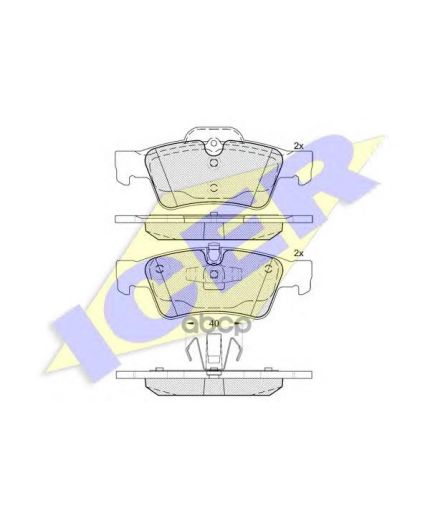 ICER Колодки дисковые задние