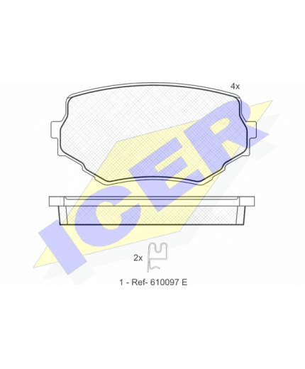 ICER Колодки дисковые