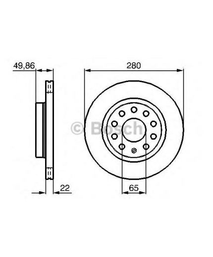 BOSCH Тормозной диск передний