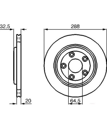 BOSCH Тормозной диск