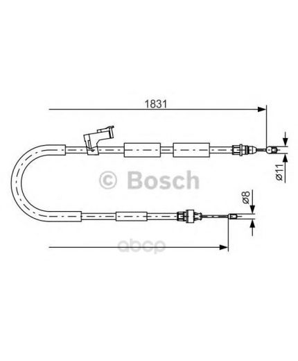 BOSCH Трос ручного тормоза