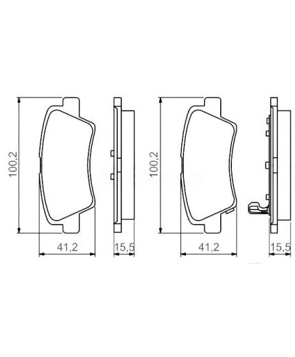 BOSCH Колодки дисковые задние Фото 2