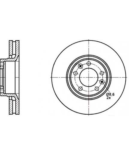 ATE Тормозной диск передний Фото 2