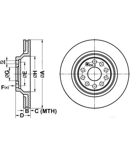 ATE Тормозной диск задний Фото 2