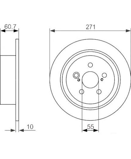 BOSCH Тормозной диск задний