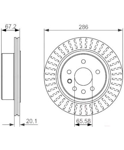 BOSCH Тормозной диск задний