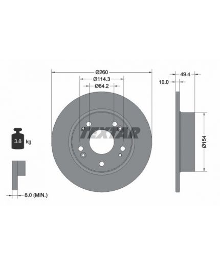 Textar Тормозной диск с покрытием PRO