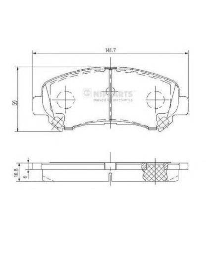 NIPPARTS Колодки дисковые