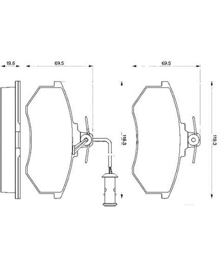 BOSCH Колодки дисковые передние