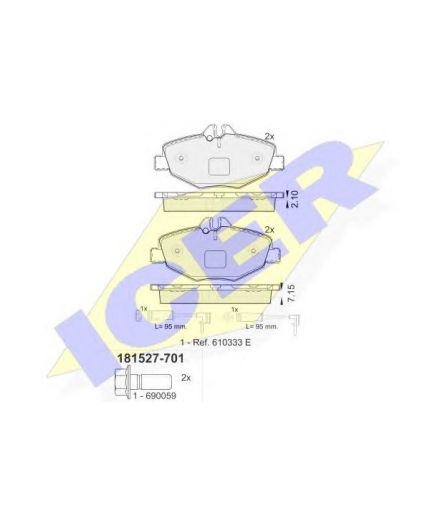 ICER Колодки дисковые передние Фото 2