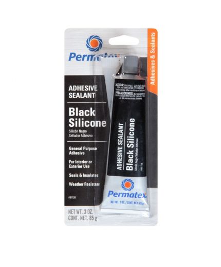PERMATEX Клей-герметик Силиконовый,чёрный, тюбик 85г Фото 2