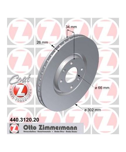 ZIMMERMANN Тормозной диск передний