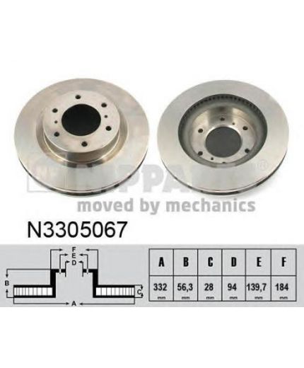 NIPPARTS Тормозной диск