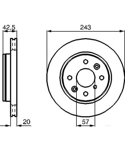 BOSCH Тормозной диск