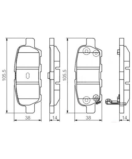 BOSCH Колодки дисковые задние