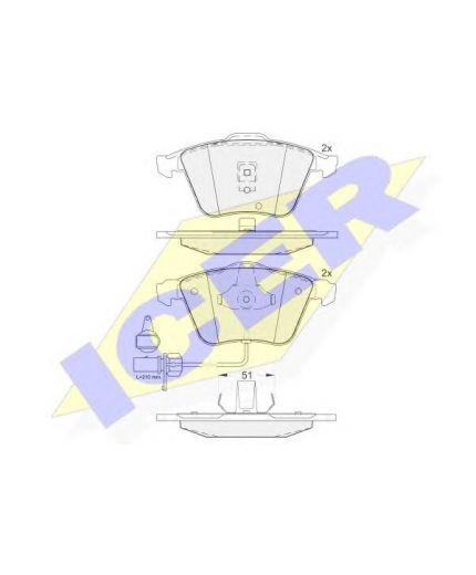 ICER Колодки дисковые