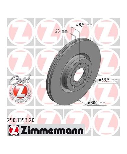 ZIMMERMANN Тормозной диск передний