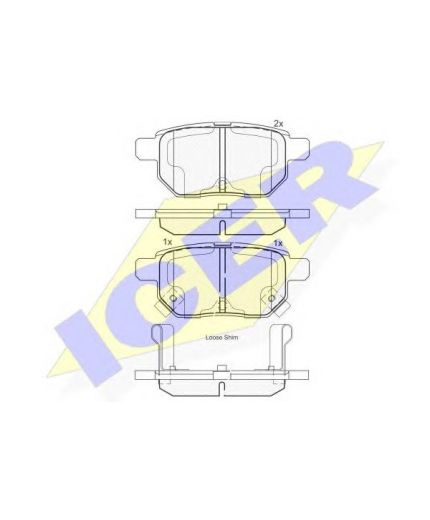 ICER Колодки дисковые задние Фото 2