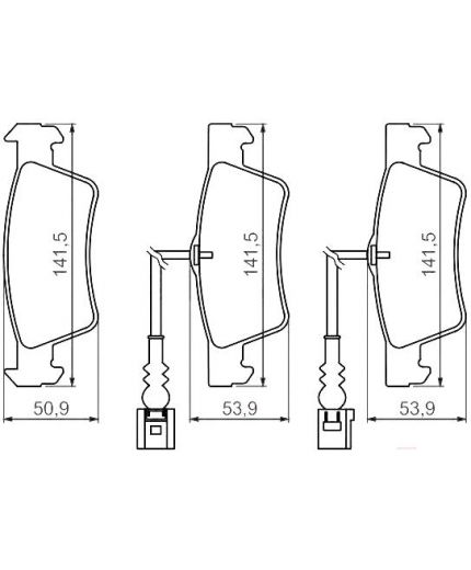 BOSCH Колодки дисковые задние
