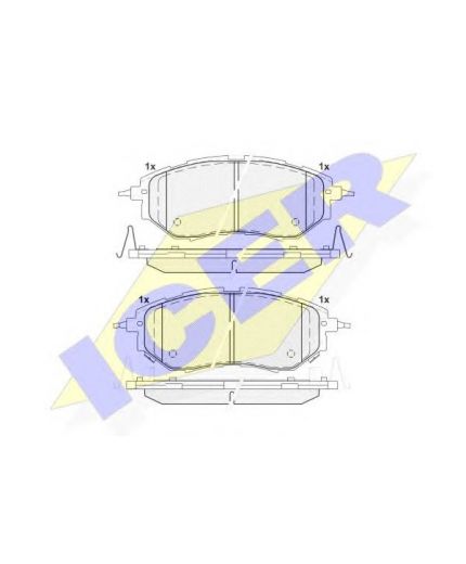 ICER Колодки дисковые