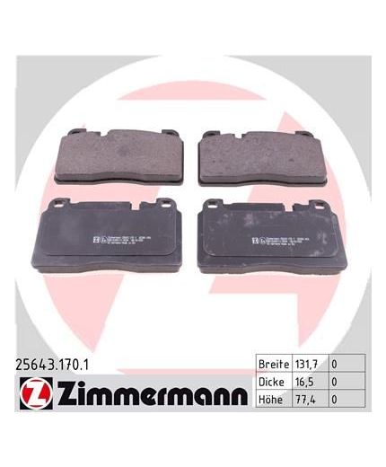 ZIMMERMANN Колодки дисковые передние