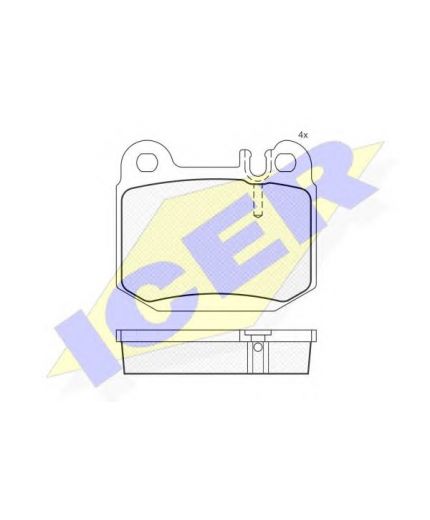 ICER Колодки дисковые