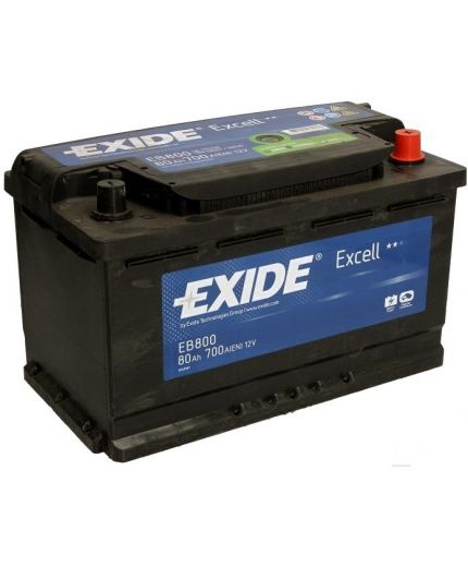 EXIDE Аккумулятор Excell EB800 700А (80 А/ч) Фото 2