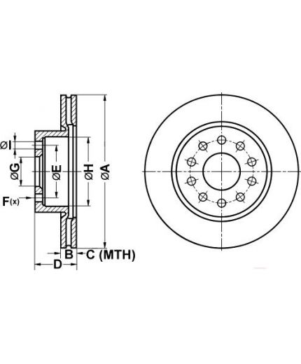 ATE Тормозной диск