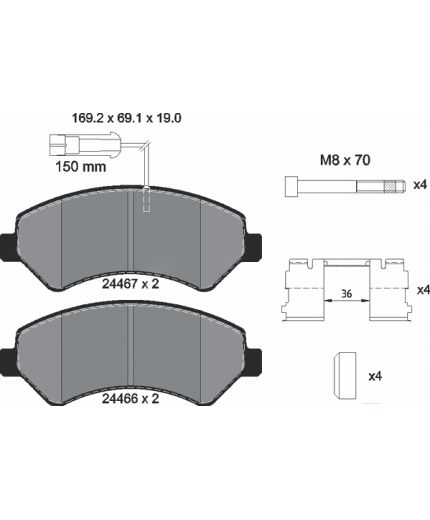 Textar Колодки дисковые передние
