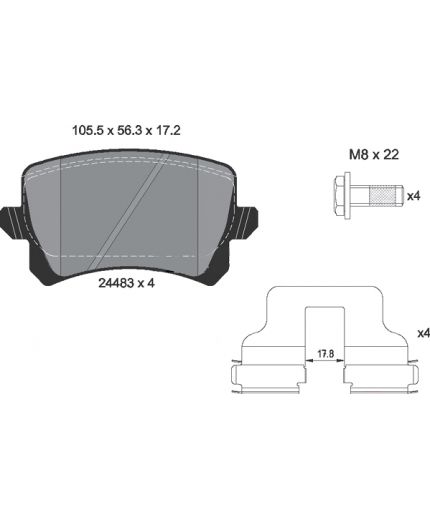 Textar Колодки дисковые задние Фото 2