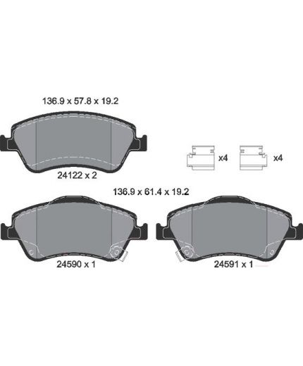 Textar Колодки дисковые передние