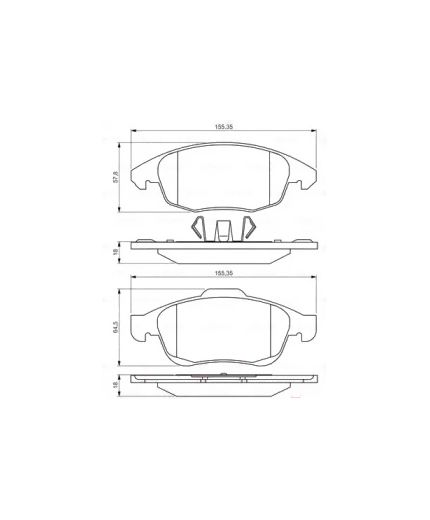 BOSCH Колодки дисковые передние Фото 3
