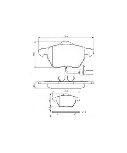 BOSCH Колодки дисковые передние