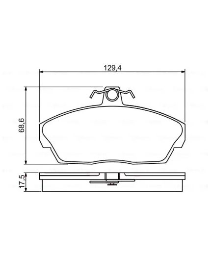 BOSCH Колодки дисковые передние