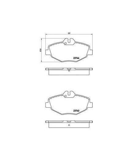 BREMBO Колодки дисковые передние с датчиком