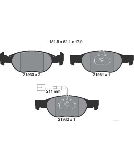 Textar Колодки дисковые передние Фото 2