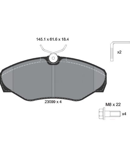 Textar Колодки дисковые передние