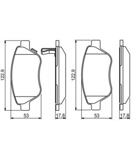 BOSCH Колодки дисковые передние