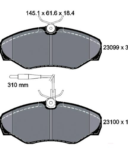 Textar Колодки дисковые передние