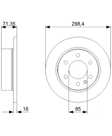 BOSCH Тормозной диск задний