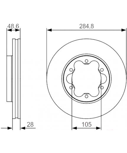 BOSCH Тормозной диск передний