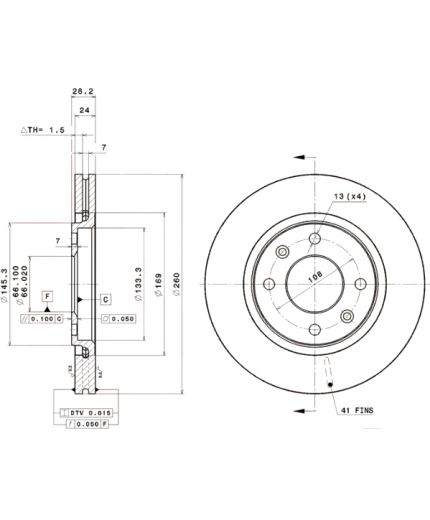 BREMBO Тормозной диск передний Фото 2