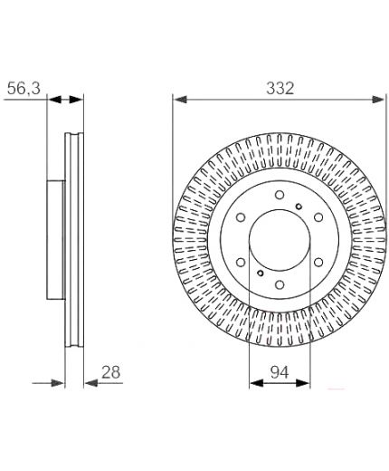 BOSCH Тормозной диск передний