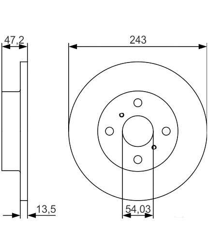 BOSCH Тормозной диск передний Фото 2