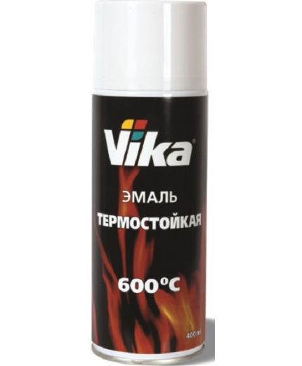 VIKA Аэрозоль эмаль термостойкая серебристая 400мл/520мл Фото 2