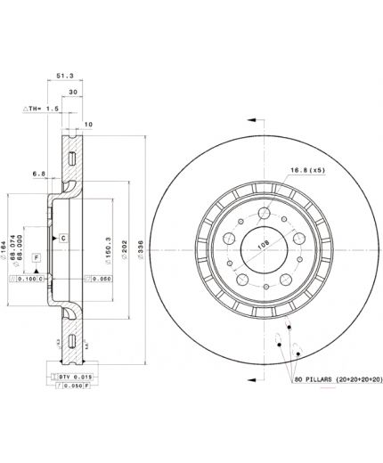 BREMBO Тормозной диск передний Фото 3