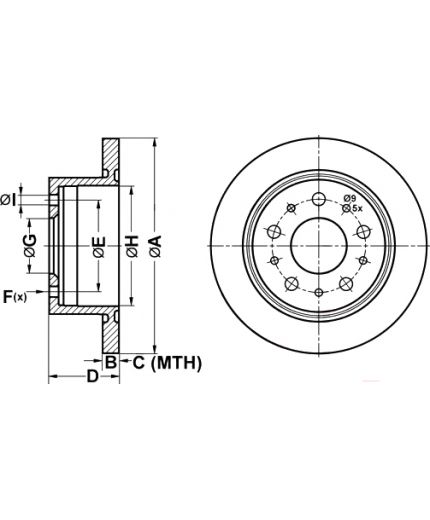 ATE Тормозной диск задний Фото 2